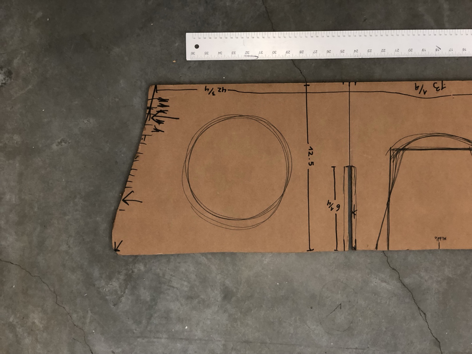 Cardboard prototype template