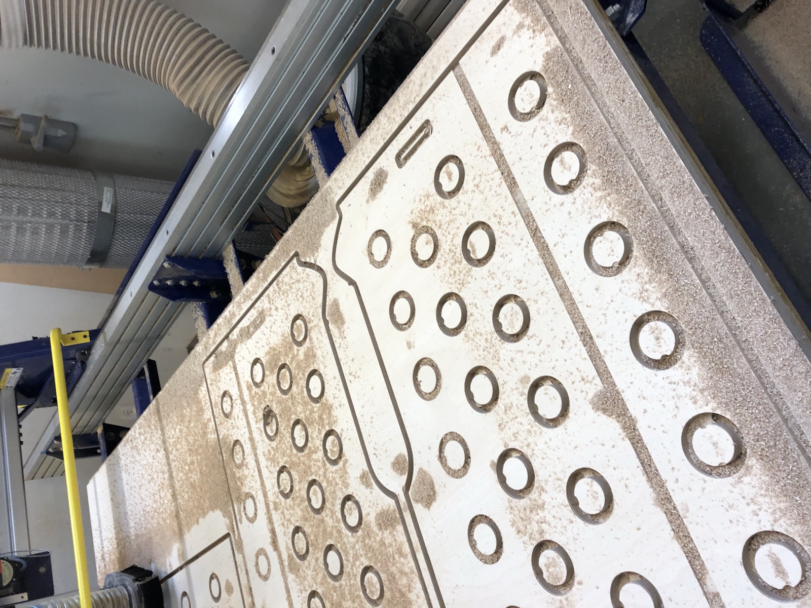 CNC-milling the platform panels